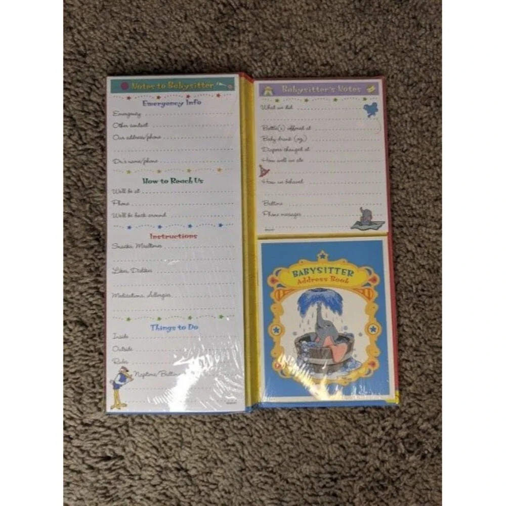 Vintage Disney Dumbo's Babysitter Info-Center (A Parents' Resource) New~Sealed